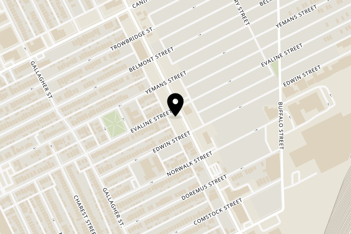 Map showing the location of AlBasha Subs Hamtramck on 9735 Conant in Hamtramck
